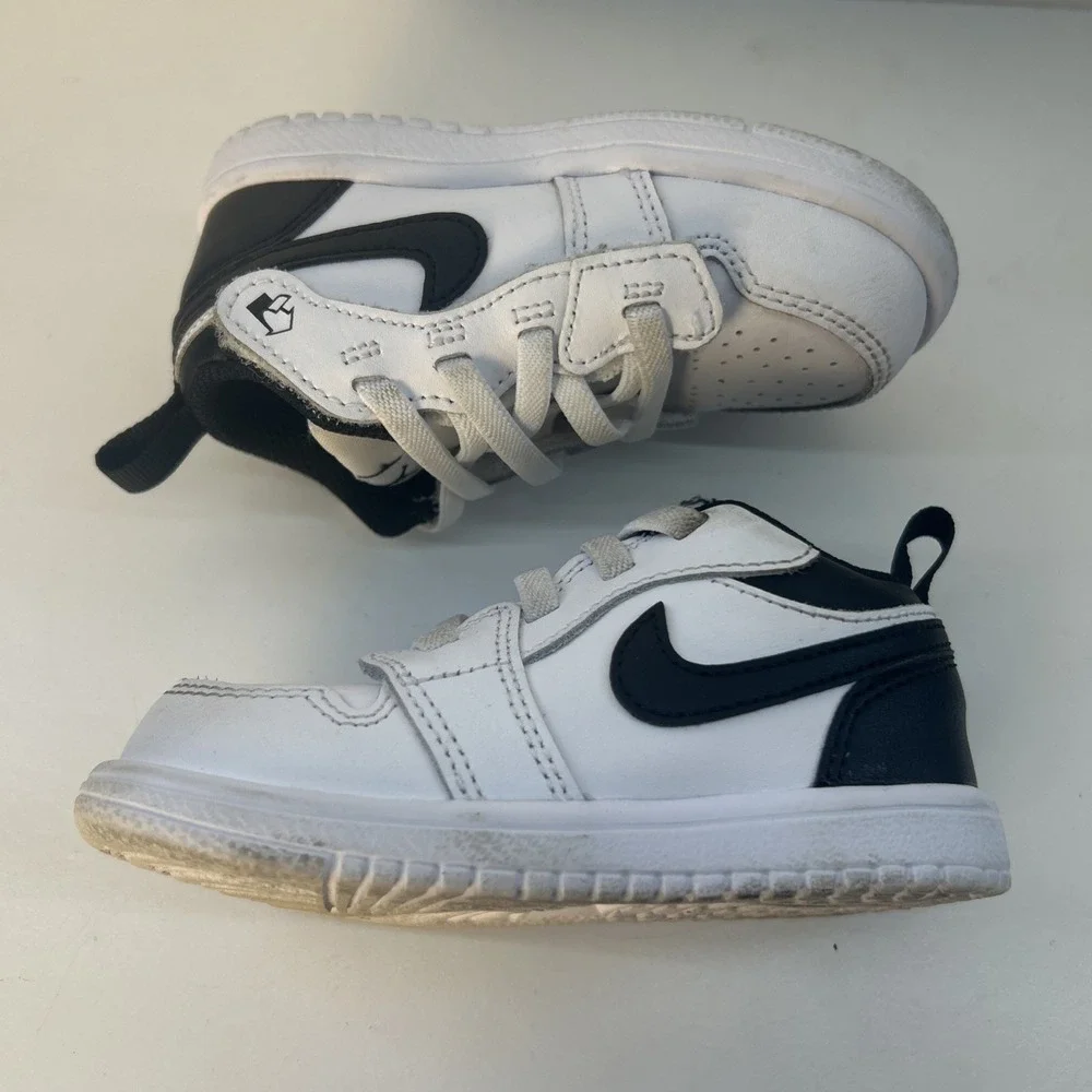 Nike Air Jordan 1 Low Alt (TD)‎ Sneakers Size 7C White/Black DR9747-132